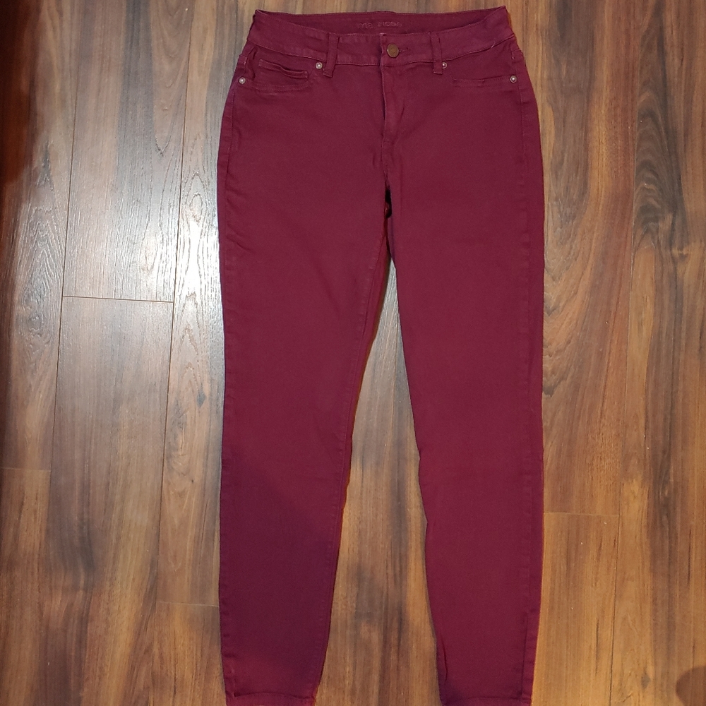 Maurice's Jeggings in Wine-Medium